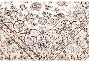 Tappeto Nain 9la Medaglione Floreale Avorio Blu Scuro 170x272 Cm