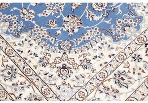 Tappeto Nain 9la Medaglione Floreale Blu Avorio 135x220 Cm