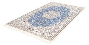 Tappeto Nain 9la Medaglione Floreale Blu Avorio 135x220 Cm
