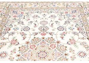Tappeto Nain 9la Medaglione Floreale Avorio Azzurro 157x254 Cm