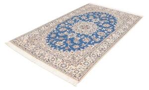 Tappeto Nain 9la Medaglione Floreale Blu Avorio 137x214 Cm