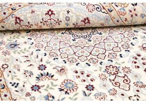 Tappeto Nain 9la Medaglione Floreale Avorio Blu 132x208 Cm