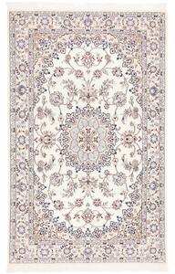 Tappeto Nain 9la Medaglione Floreale Avorio Blu 130x206 Cm