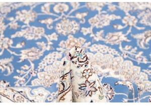 Tappeto Nain 9la Medaglione Floreale Blu Avorio 135x220 Cm