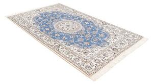Tappeto Nain 9la Medaglione Floreale Blu Avorio 135x220 Cm