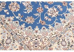 Tappeto Nain 9la Medaglione Floreale Blu Avorio 137x214 Cm