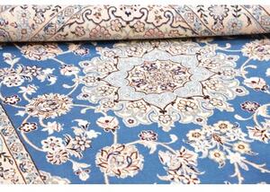 Tappeto Nain 9la Medaglione Floreale Blu Avorio 137x214 Cm