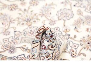 Tappeto Nain 9la Medaglione Floreale Avorio Blu Polvere 130x203 Cm