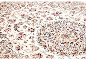 Tappeto Nain 9la Medaglione Floreale Avorio Blu 150x242 Cm