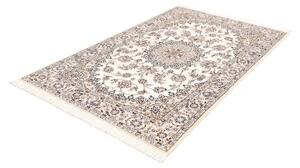 Tappeto Nain 9la Medaglione Floreale Avorio Blu 130x206 Cm
