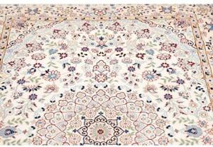 Tappeto Nain 9la Medaglione Floreale Avorio Blu 132x208 Cm