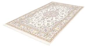 Tappeto Nain 9la Medaglione Floreale Avorio Azzurro 157x254 Cm