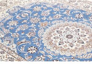 Tappeto Nain 9la Medaglione Floreale Blu Avorio 135x220 Cm