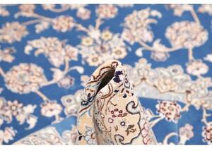 Tappeto Nain 9la Medaglione Floreale Blu Avorio 137x214 Cm