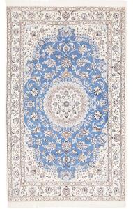 Tappeto Nain 9la Medaglione Floreale Blu Avorio 135x220 Cm