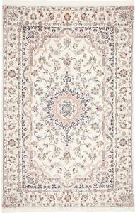 Tappeto Nain 9la Medaglione Floreale Avorio Blu 160x245 Cm