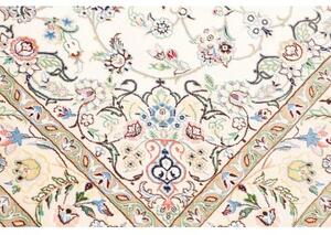 Tappeto Nain 9la Medaglione Floreale Avorio Azzurro 157x254 Cm