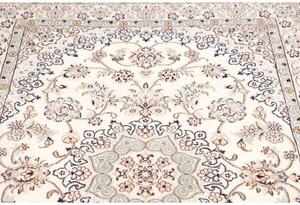 Tappeto Nain 9la Medaglione Floreale Avorio Blu Polvere 130x203 Cm