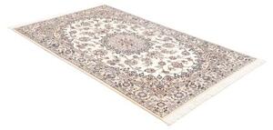 Tappeto Nain 9la Medaglione Floreale Avorio Blu 130x206 Cm