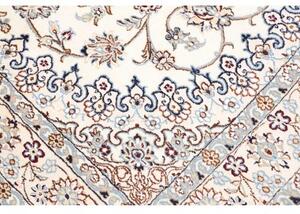 Tappeto Nain 9la Medaglione Floreale Avorio Blu Polvere 130x203 Cm