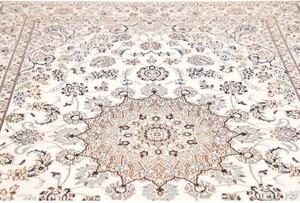 Tappeto Nain 9la Medaglione Floreale Avorio Blu Scuro 170x272 Cm