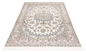 Tappeto Nain 9la Medaglione Floreale Avorio Blu Polvere 130x203 Cm