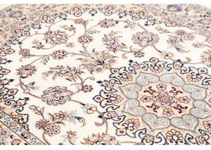 Tappeto Nain 9la Medaglione Floreale Avorio Blu 130x206 Cm