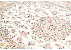 Tappeto Nain 9la Medaglione Floreale Avorio Azzurro 157x254 Cm