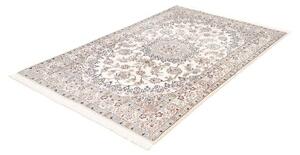 Tappeto Nain 9la Medaglione Floreale Avorio Blu Polvere 130x203 Cm