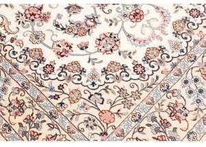 Tappeto Nain 9la Medaglione Floreale Avorio Blu 150x242 Cm