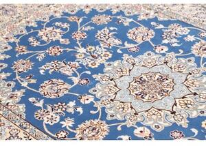 Tappeto Nain 9la Medaglione Floreale Blu Avorio 137x214 Cm