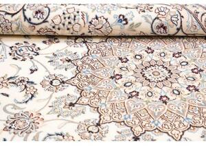 Tappeto Nain 9la Medaglione Floreale Avorio Blu Scuro 170x272 Cm