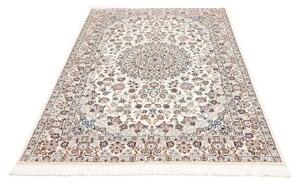 Tappeto Nain 9la Medaglione Floreale Avorio Blu Polvere 130x207 Cm