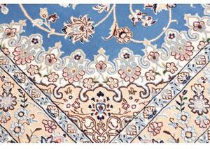 Tappeto Nain 9la Medaglione Floreale Azzurro Avorio 140x215 Cm