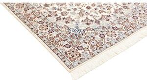 Tappeto Nain 9la Medaglione Floreale Avorio Blu 130x205 Cm