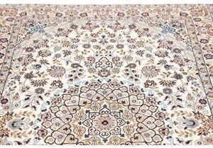 Tappeto Nain 9la Medaglione Floreale Avorio Blu Polvere 130x207 Cm