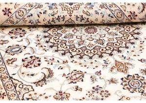 Tappeto Nain 9la Medaglione Floreale Avorio Blu 130x206 Cm