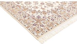 Tappeto Nain 9la Medaglione Floreale Avorio Blu 128x208 Cm
