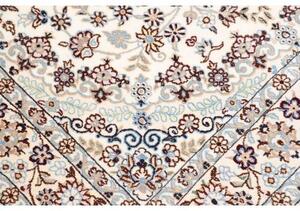 Tappeto Nain 9la Medaglione Floreale Avorio Blu 130x205 Cm