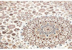 Tappeto Nain 9la Medaglione Floreale Avorio Blu 130x205 Cm