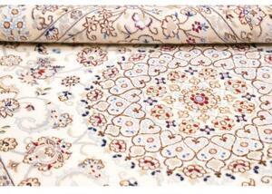 Tappeto Nain 9la Medaglione Floreale Avorio Blu Scuro 158x252 Cm