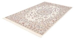 Tappeto Nain 9la Medaglione Floreale Avorio Blu Scuro 158x252 Cm