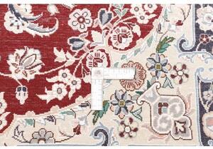 Tappeto Nain 9la Medaglione Floreale Rosso Scuro Avorio 107x154 Cm