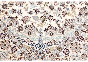 Tappeto Nain 9la Medaglione Floreale Avorio Blu Polvere 130x207 Cm