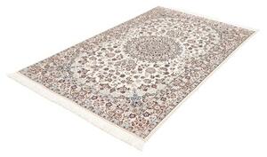 Tappeto Nain 9la Medaglione Floreale Avorio Blu 130x205 Cm