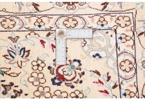 Tappeto Nain 9la Medaglione Floreale Avorio Blu 130x206 Cm