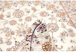 Tappeto Nain 9la Medaglione Floreale Avorio Blu 128x208 Cm