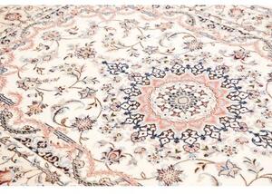 Tappeto Nain 9la Medaglione Floreale Avorio Blu 160x245 Cm
