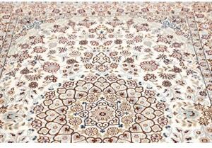 Tappeto Nain 9la Medaglione Floreale Avorio Blu 130x205 Cm