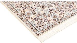 Tappeto Nain 9la Medaglione Floreale Avorio Blu 132x205 Cm
